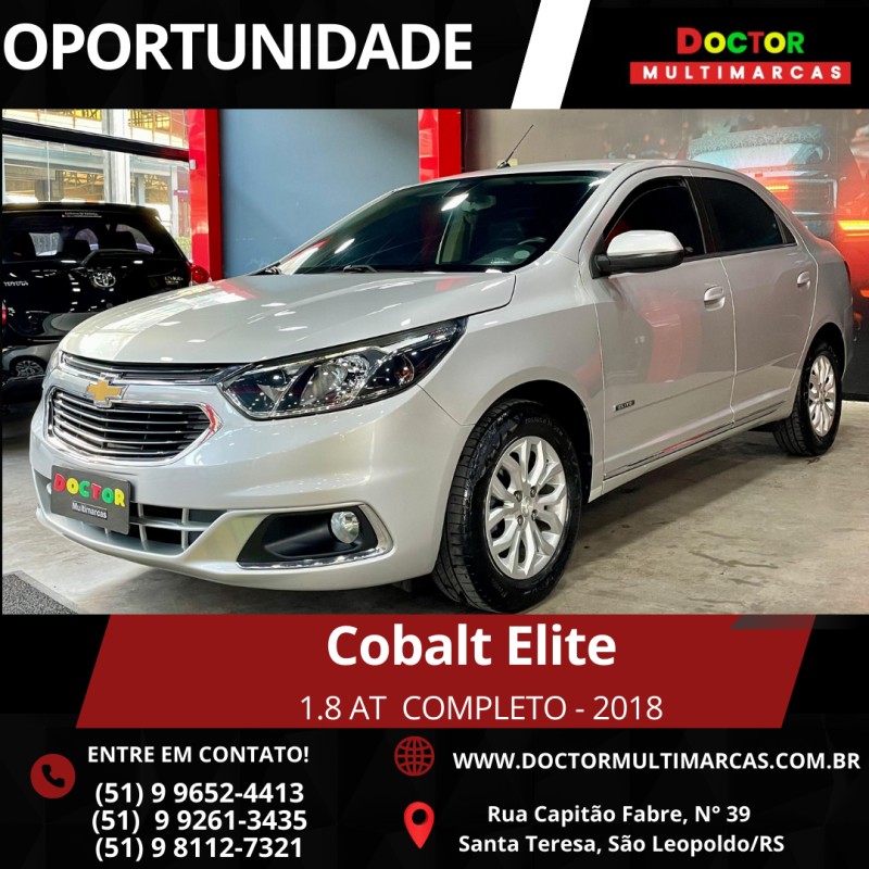 cobalt 1.8 mpfi elite 8v flex 4p automatico 2018 sao leopoldo