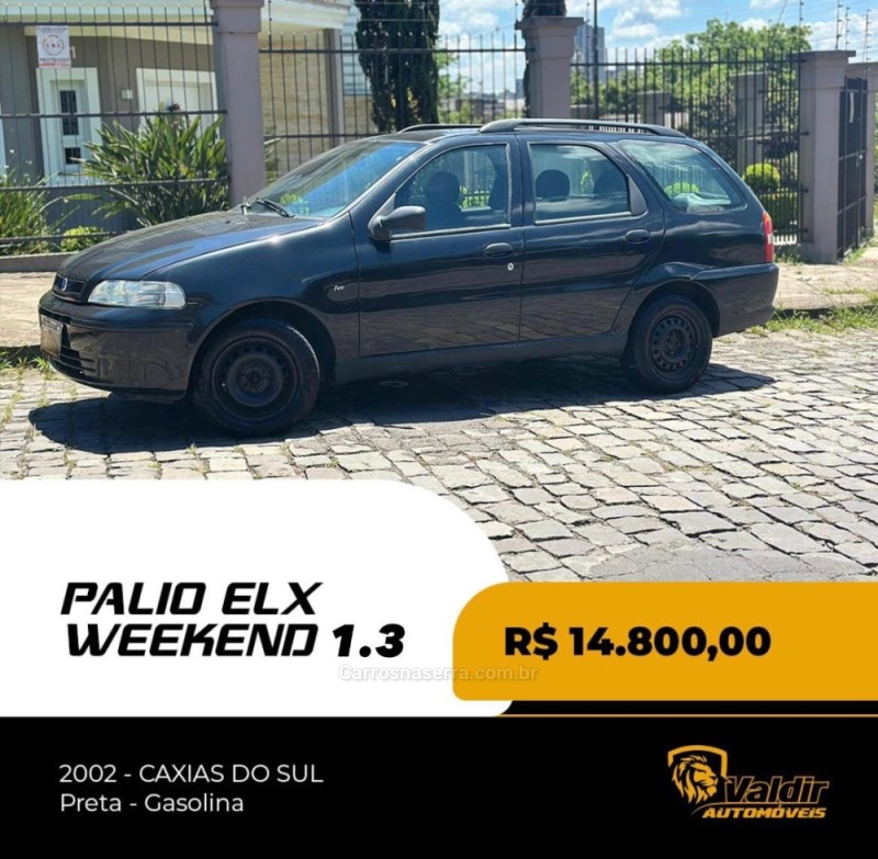 PALIO 1.3 MPI FIRE ELX 16V GASOLINA 4P MANUAL - 2002 - CAXIAS DO SUL