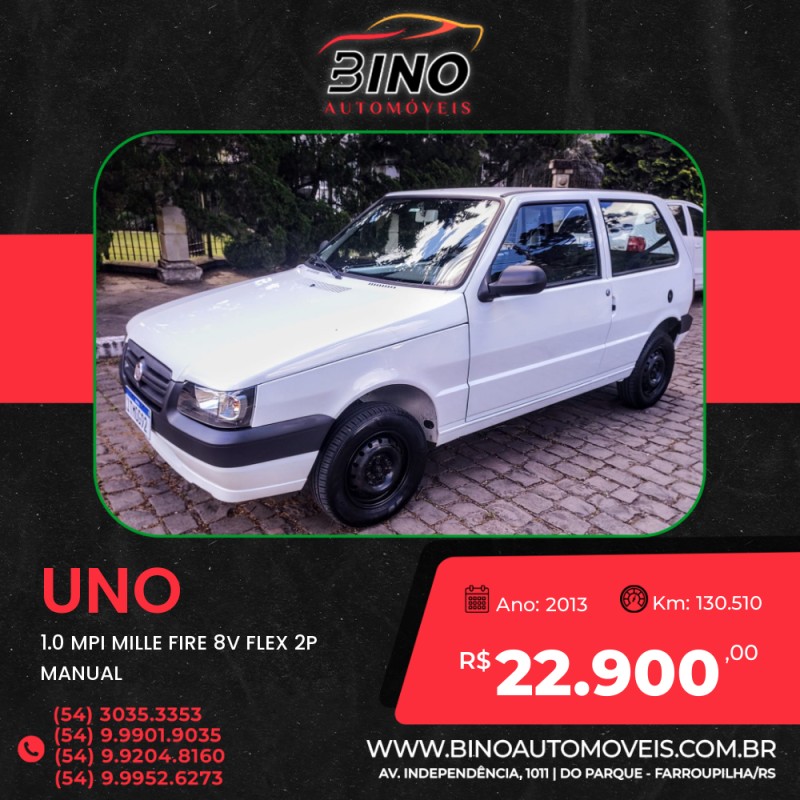 uno 1.0 mpi mille fire 8v flex 2p manual 2013 farroupilha