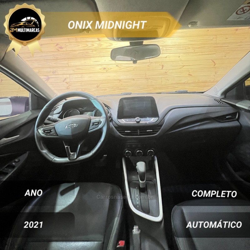 ONIX 1.0 PREMIER 12V PLUS MIDNIGHT TURBO FLEX 4P AUTOMÁTICO  - 2021 - VACARIA