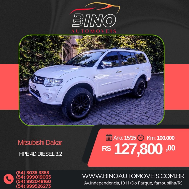 pajero dakar 3.2 4x4 16v turbo intercooler diesel 4p automatico 2015 farroupilha