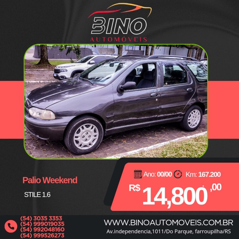 palio 1.6 mpi stile weekend 16v gasolina 4p manual 2000 farroupilha