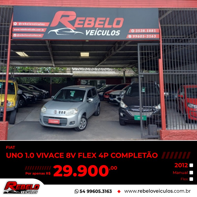 uno 1.0 vivace 8v flex 4p manual 2012 caxias do sul