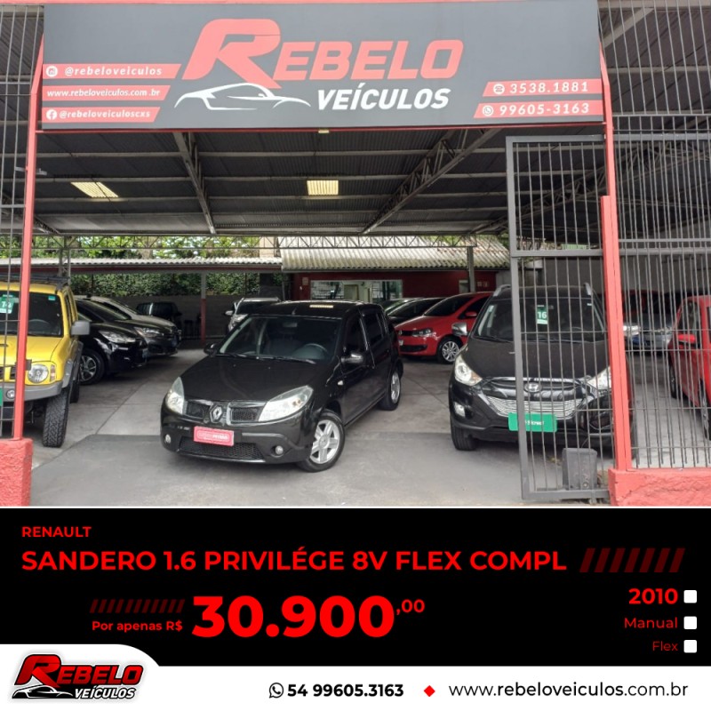 sandero 1.6 privilege 8v flex 4p manual 2010 caxias do sul