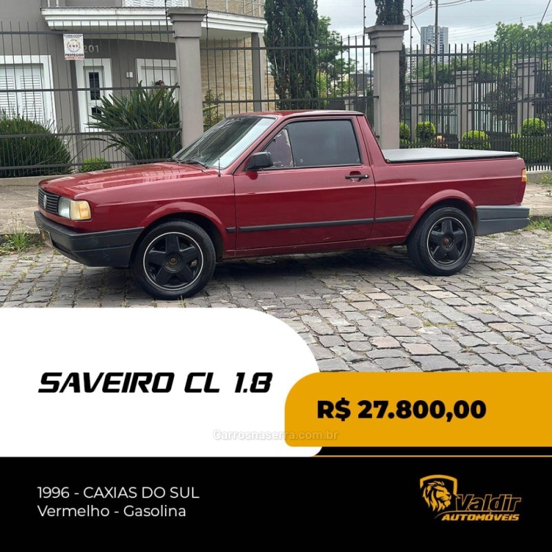 SAVEIRO 1.8 CL CS 8V GASOLINA 2P MANUAL - 1996 - CAXIAS DO SUL