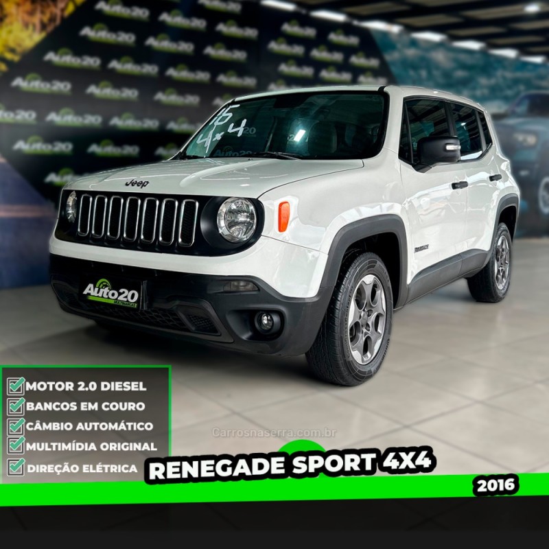 renegade 2.0 16v turbo diesel sport 4p 4x4 automatico 2016 taquara