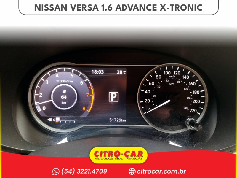 VERSA 1.6 ADVANCE 16V FLEX 4P AUTOMÁTICO - 2022 - CAXIAS DO SUL