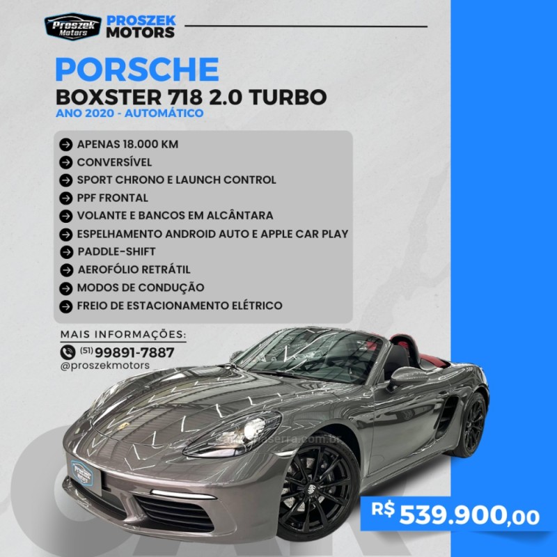 718 2.0 boxster h4 16v gasolina 2p pdk 2020 canoas