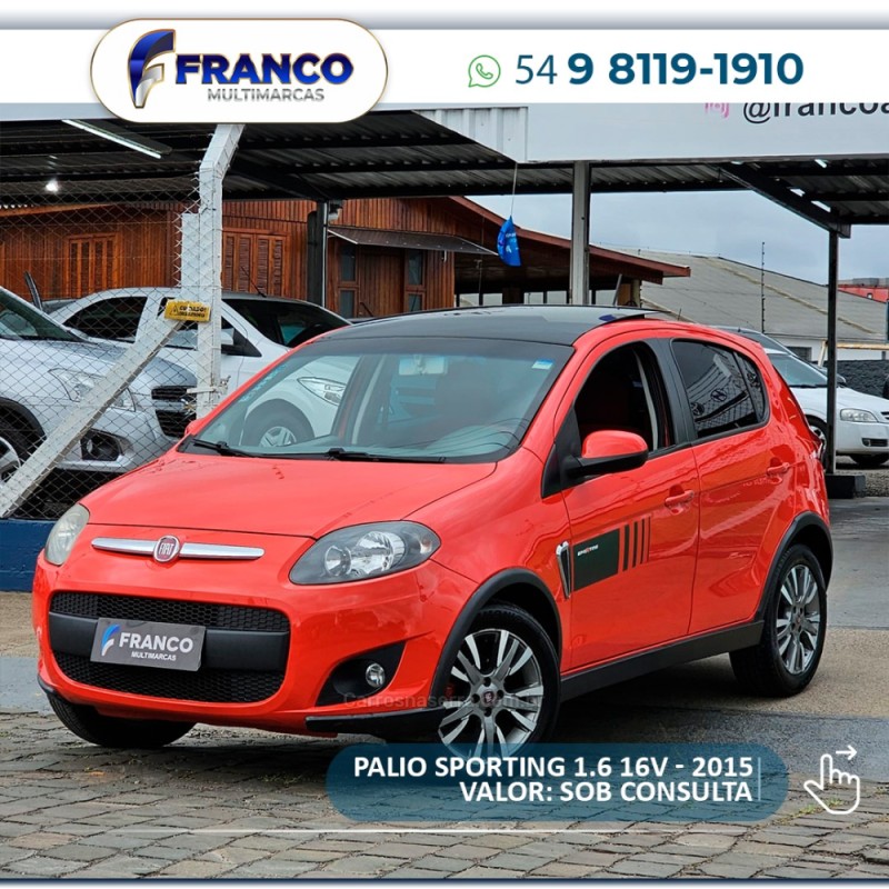 palio 1.6 mpi sporting 16v flex 4p manual 2015 vacaria