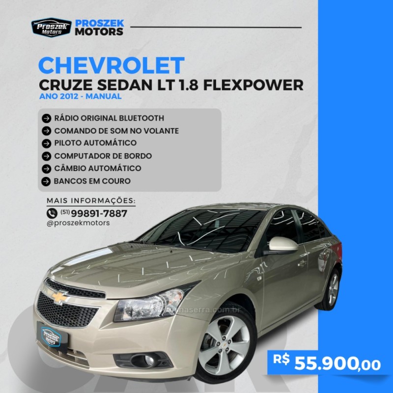 cruze 1.8 lt 16v flex 4p automatico 2012 canoas