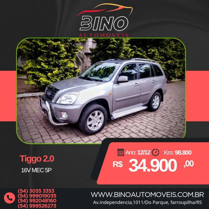 tiggo 2.0 16v gasolina 4p manual 2012 farroupilha