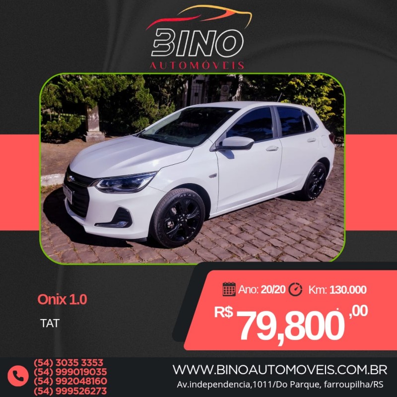 onix 1.0 premier 12v turbo flex 4p automatico 2020 farroupilha