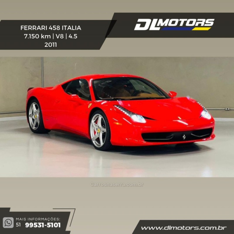 458 italia 4.5 v8 32v gasolina 2p automatico 2011 lajeado