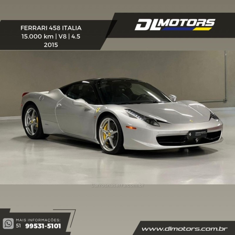 458 italia 4.5 v8 32v gasolina 2p automatico 2015 lajeado