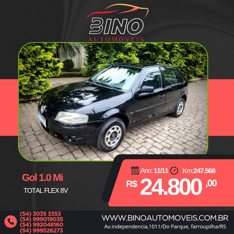 gol 1.0 mi 8v flex 4p manual 2011 farroupilha