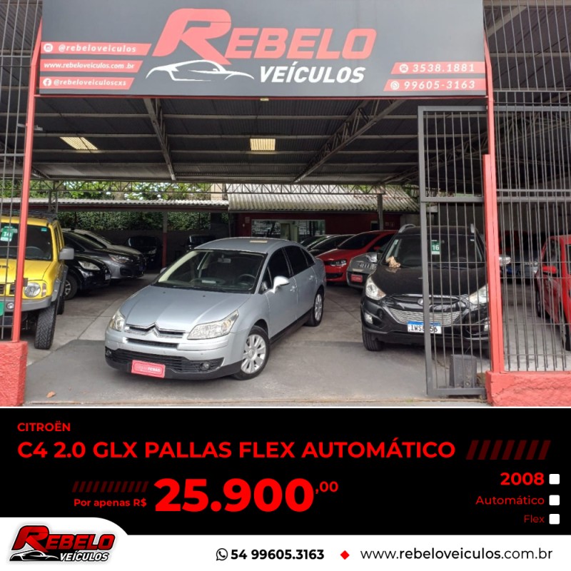 c4 2.0 glx pallas 16v flex 4p automatico 2008 caxias do sul