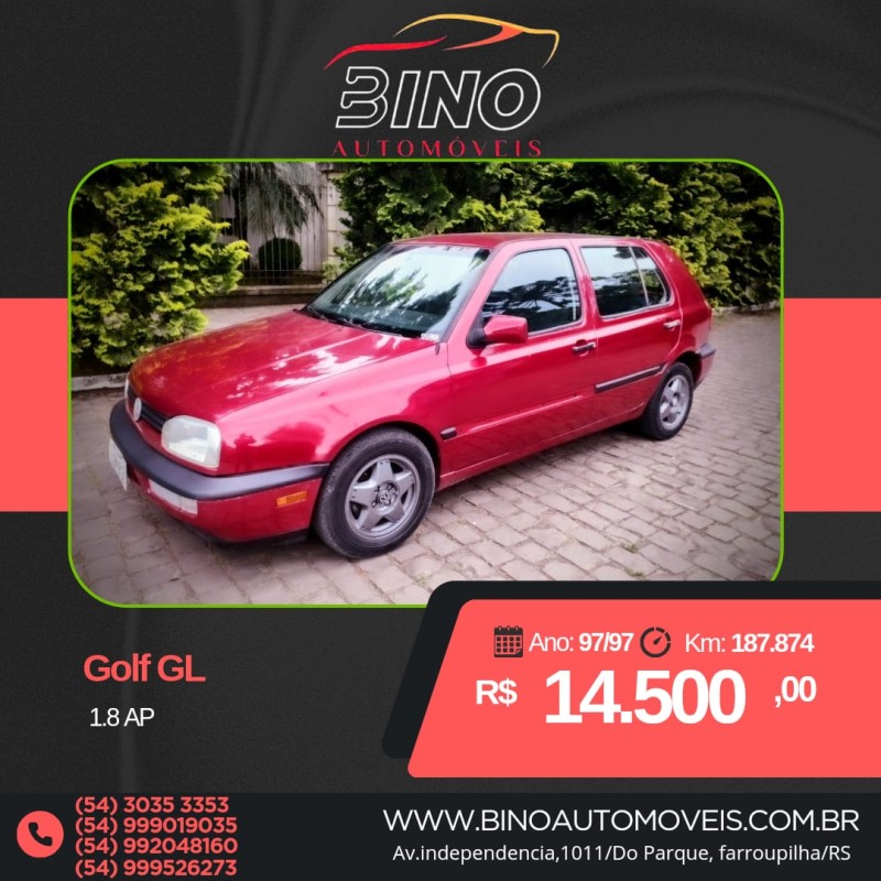 golf 1.8 mi gl 8v gasolina 4p manual 1997 farroupilha