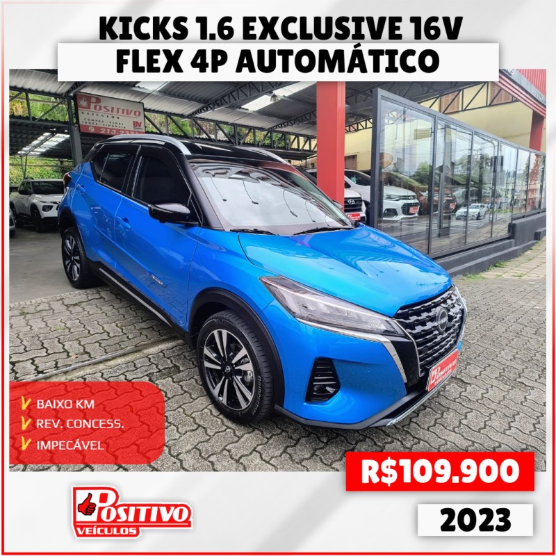 kicks 1.6 exclusive 16v flex 4p automatico 2023 caxias do sul