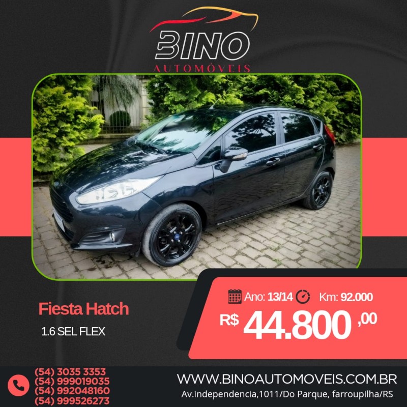 fiesta 1.6 sel hatch 16v flex 4p automatico 2014 farroupilha