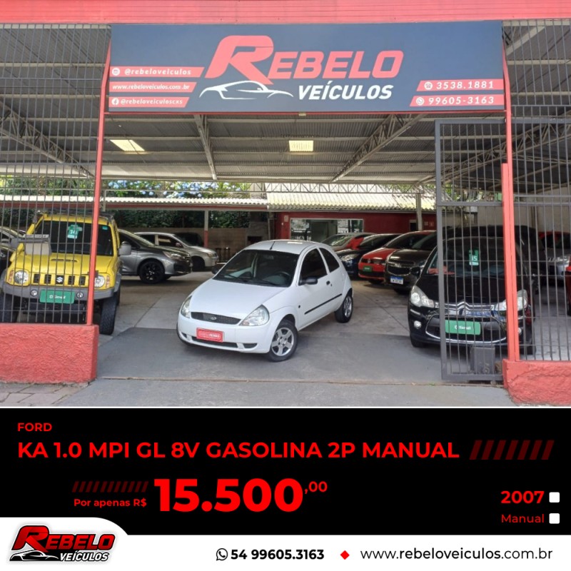 ka 1.0 mpi gl 8v gasolina 2p manual 2007 caxias do sul