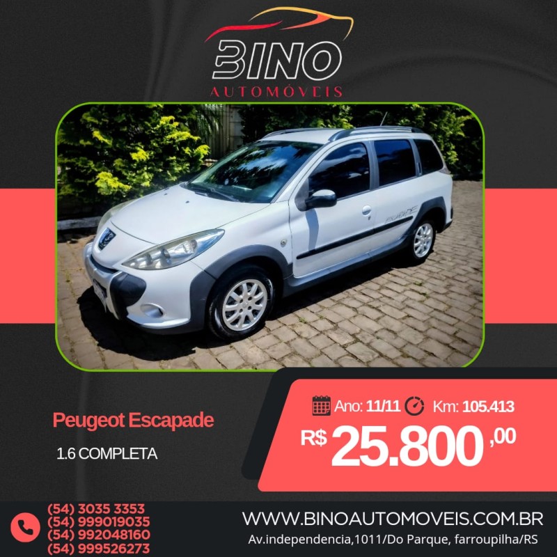 207 1.6 escapade sw 16v flex 4p manual 2011 farroupilha