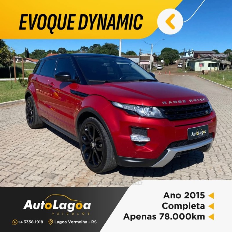 range rover evoque 2.0 dynamic 4wd 16v gasolina 4p automatico 2015 lagoa vermelha