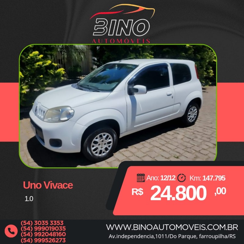 uno 1.0 evo vivace 8v flex 2p manual 2012 farroupilha