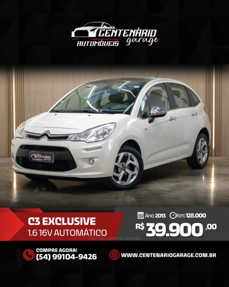 c3 1.6 exclusive 16v flex 4p automatico 2013 caxias do sul