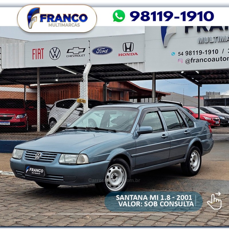 santana 1.8 mi 8v gasolina 4p manual 2001 vacaria