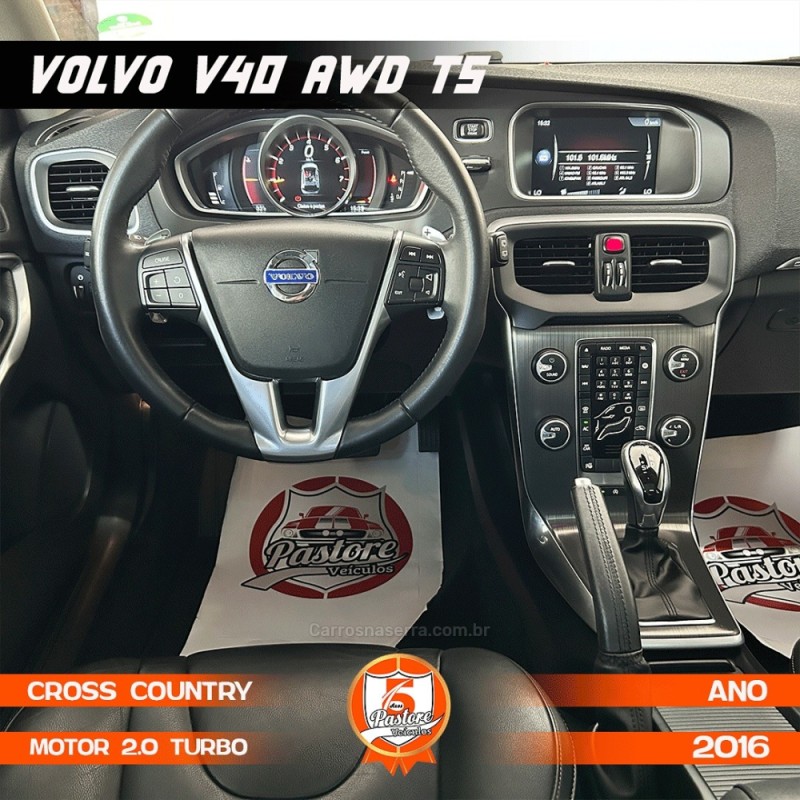 V40 2.0 T5 CROSS COUNTRY AWD TURBO GASOLINA 4P AUTOMÁTICO - 2016 - VACARIA