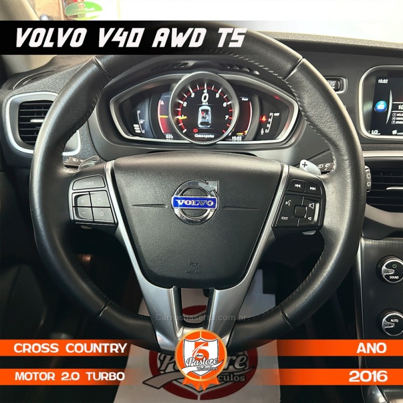 V40 2.0 T5 CROSS COUNTRY AWD TURBO GASOLINA 4P AUTOMÁTICO - 2016 - VACARIA