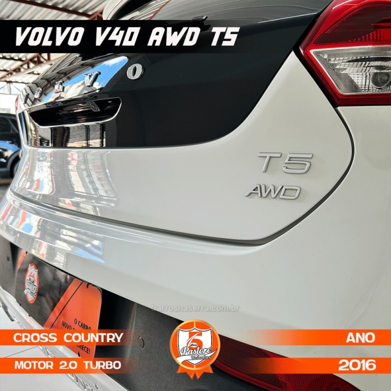 V40 2.0 T5 CROSS COUNTRY AWD TURBO GASOLINA 4P AUTOMÁTICO - 2016 - VACARIA