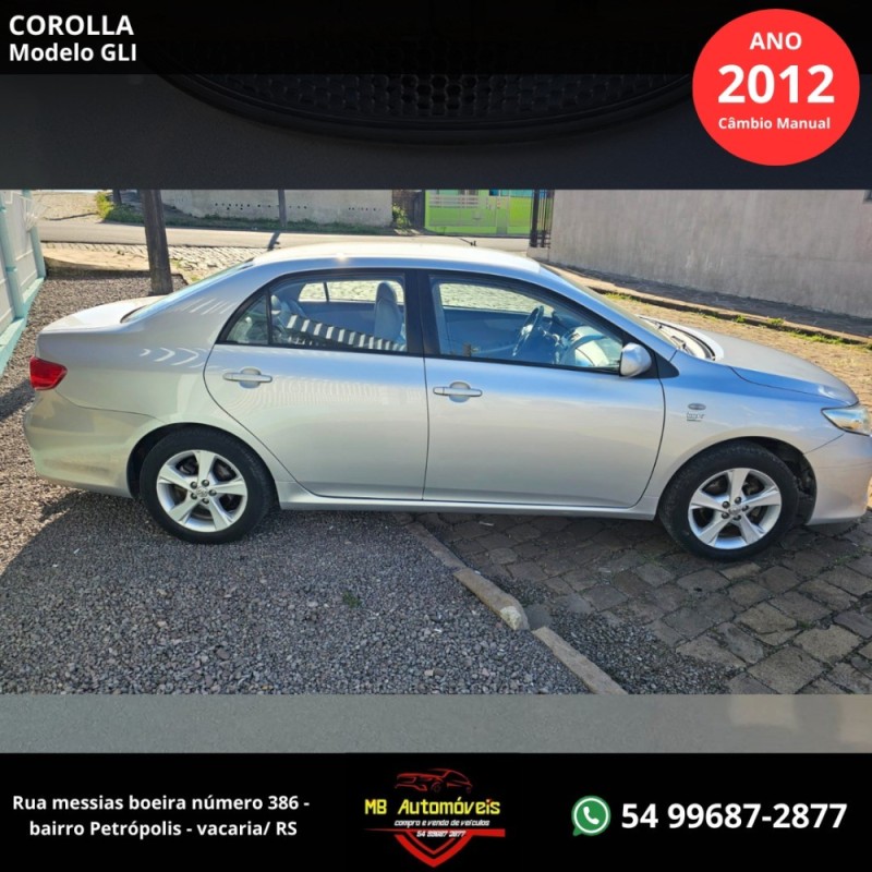 COROLLA 1.6 GLI 16V GASOLINA 4P MANUAL - 2012 - VACARIA