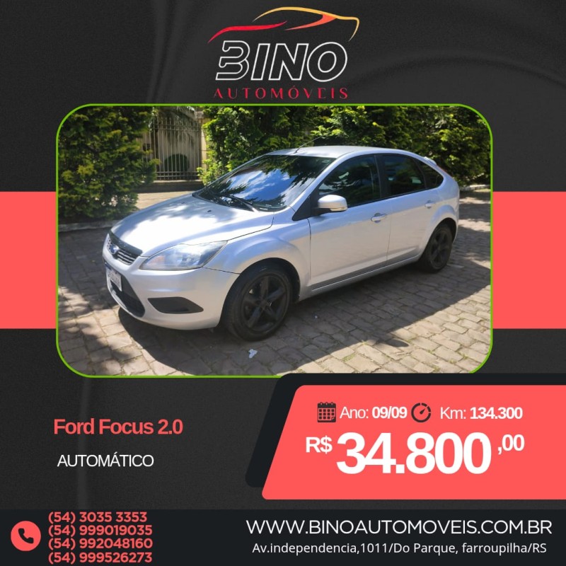 focus 2.0 16v flex 4p automatico 2009 farroupilha