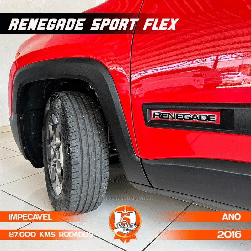 RENEGADE 1.8 16V FLEX SPORT 4P AUTOMÁTICO - 2016 - VACARIA