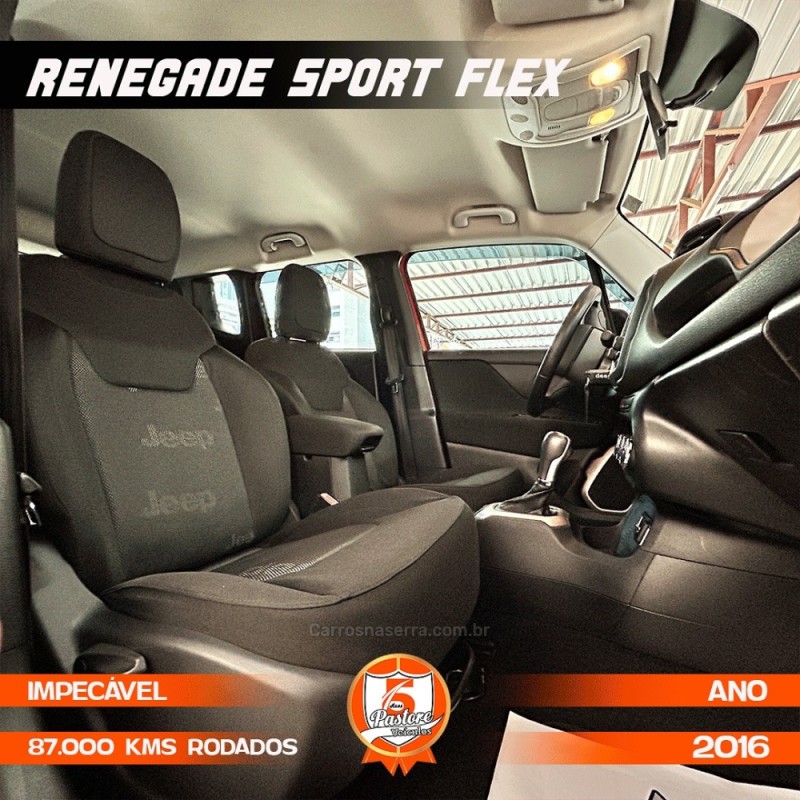 RENEGADE 1.8 16V FLEX SPORT 4P AUTOMÁTICO - 2016 - VACARIA