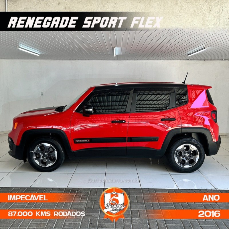 RENEGADE 1.8 16V FLEX SPORT 4P AUTOMÁTICO - 2016 - VACARIA