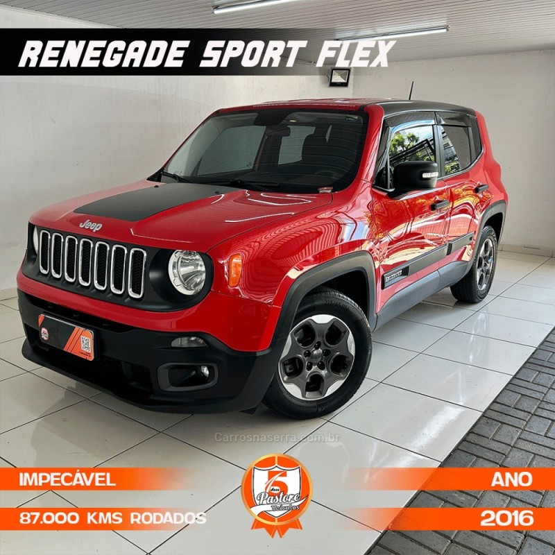 renegade 1.8 16v flex sport 4p automatico 2016 vacaria