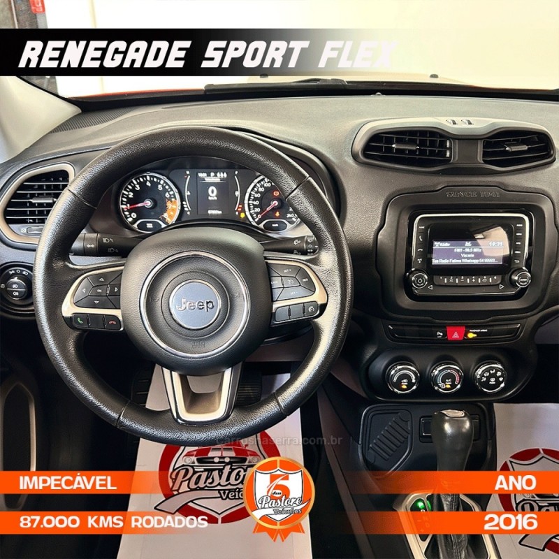 RENEGADE 1.8 16V FLEX SPORT 4P AUTOMÁTICO - 2016 - VACARIA