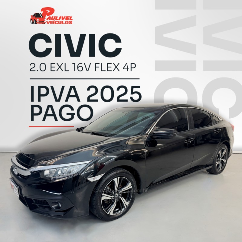 civic 2.0 exl 16v flex 4p automatico 2017 caxias do sul