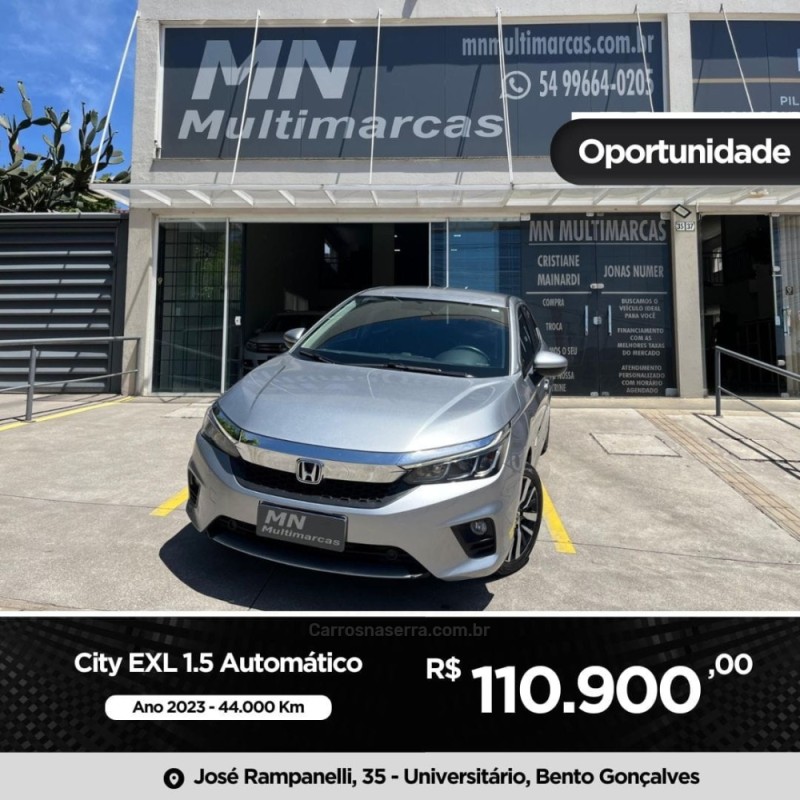 city 1.5 hatchback exl 16v flex 4p automatico 2023 bento goncalves