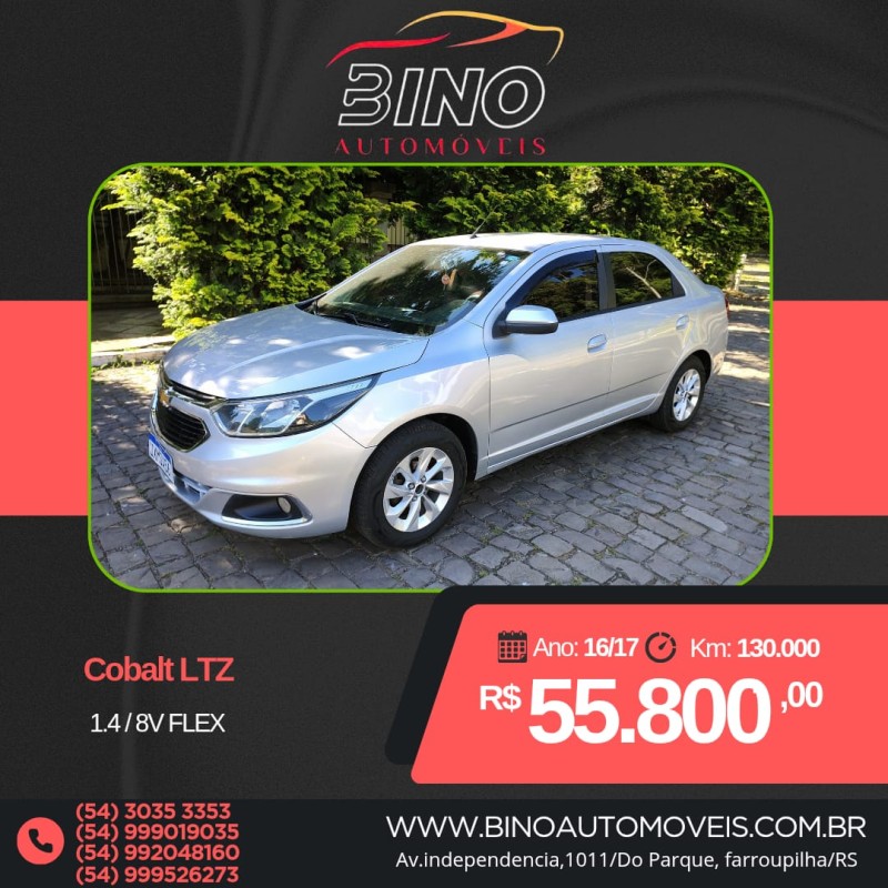 cobalt 1.4 mpfi ltz 8v flex 4p manual 2017 farroupilha