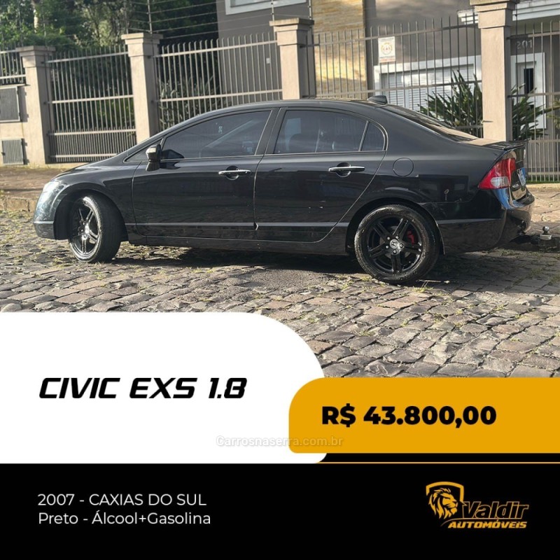 CIVIC 1.8 EXS 16V GASOLINA 4P AUTOMÁTICO - 2007 - CAXIAS DO SUL