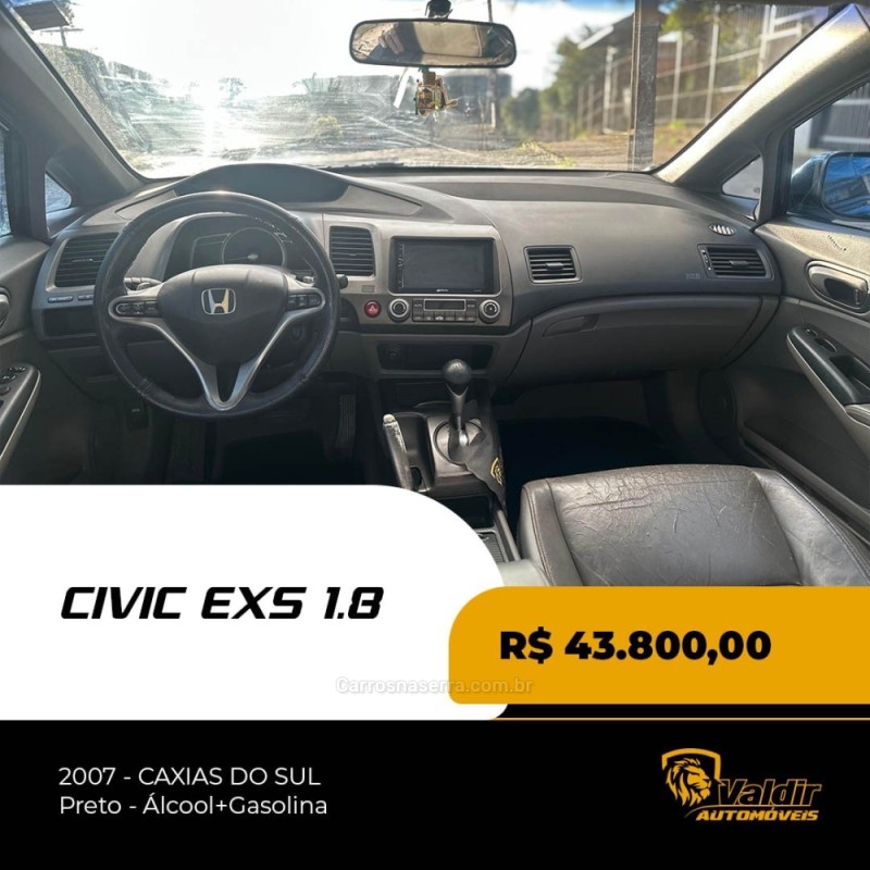 CIVIC 1.8 EXS 16V GASOLINA 4P AUTOMÁTICO - 2007 - CAXIAS DO SUL