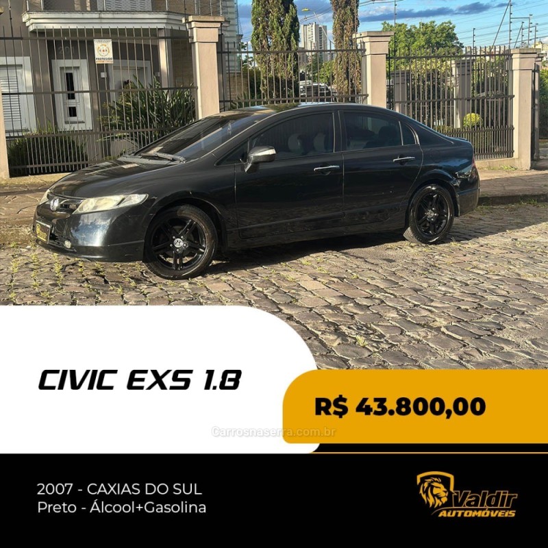 CIVIC 1.8 EXS 16V GASOLINA 4P AUTOMÁTICO - 2007 - CAXIAS DO SUL