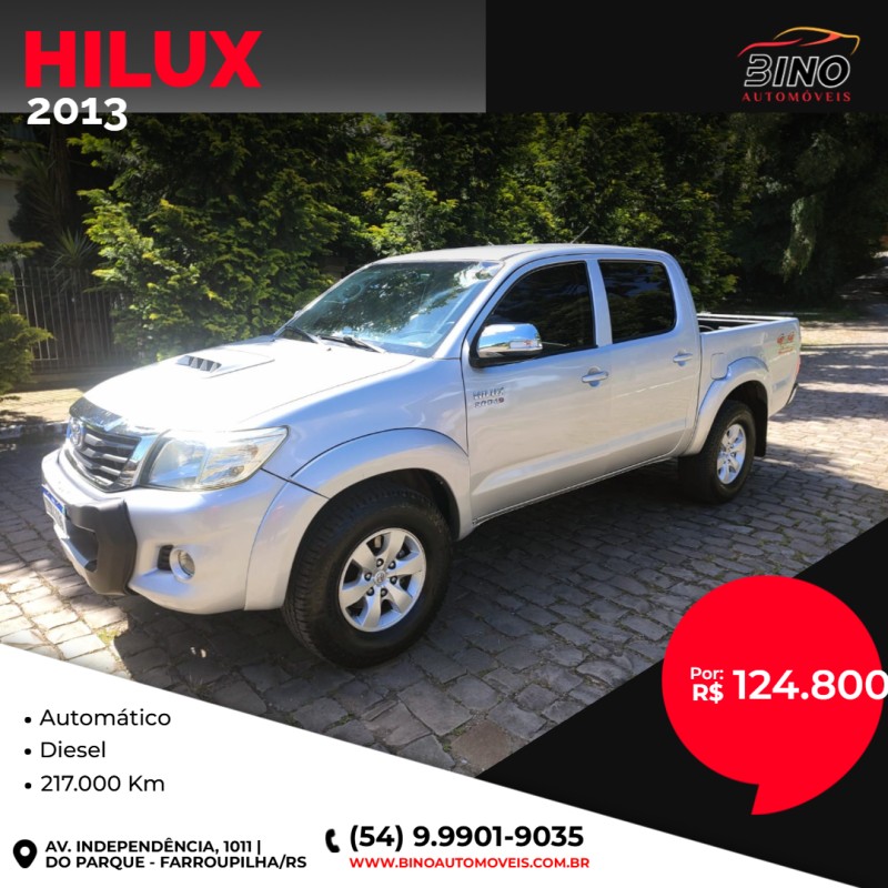 hilux 3.0 8v srv 4x4 cd turbo diesel 4p manual 2013 farroupilha