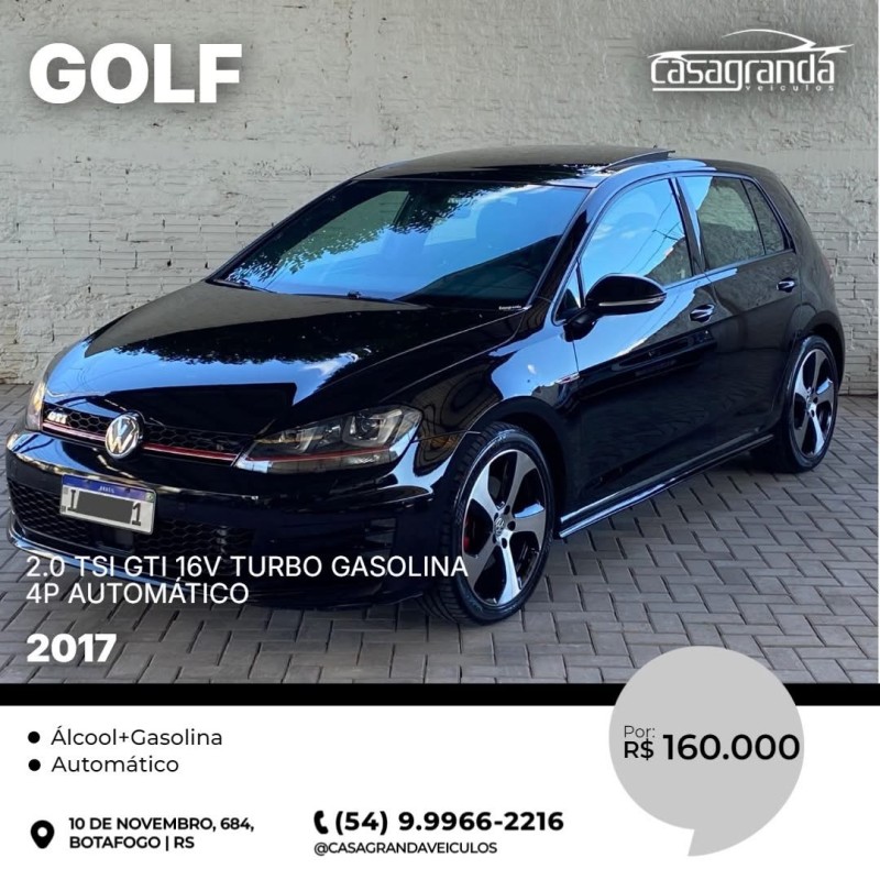 golf 2.0 tsi gti 16v turbo gasolina 4p automatico 2017 bento goncalves