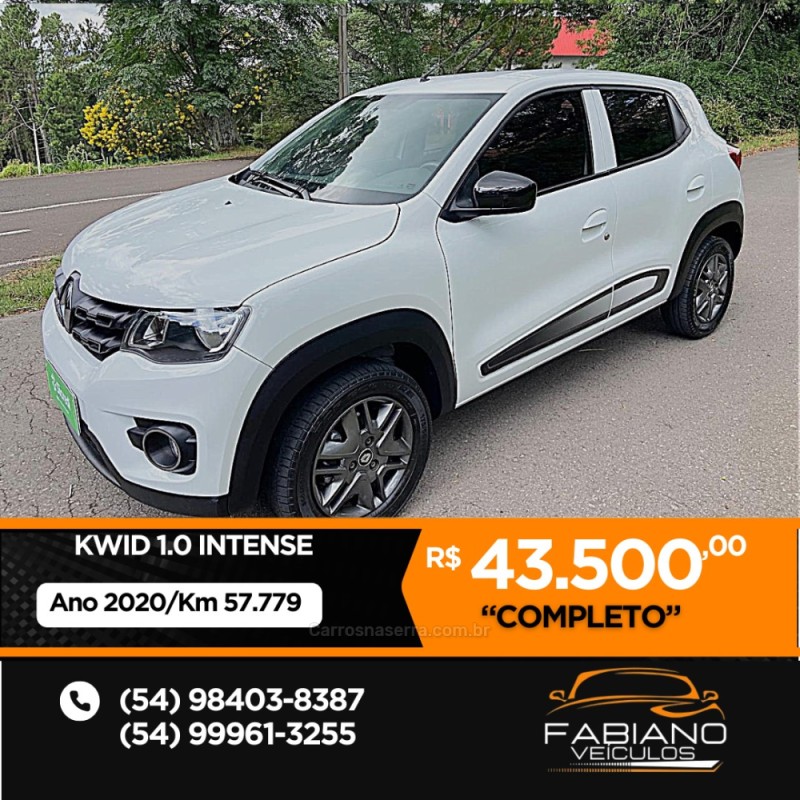 kwid 1.0 12v sce flex intense manual 2020 bento goncalves