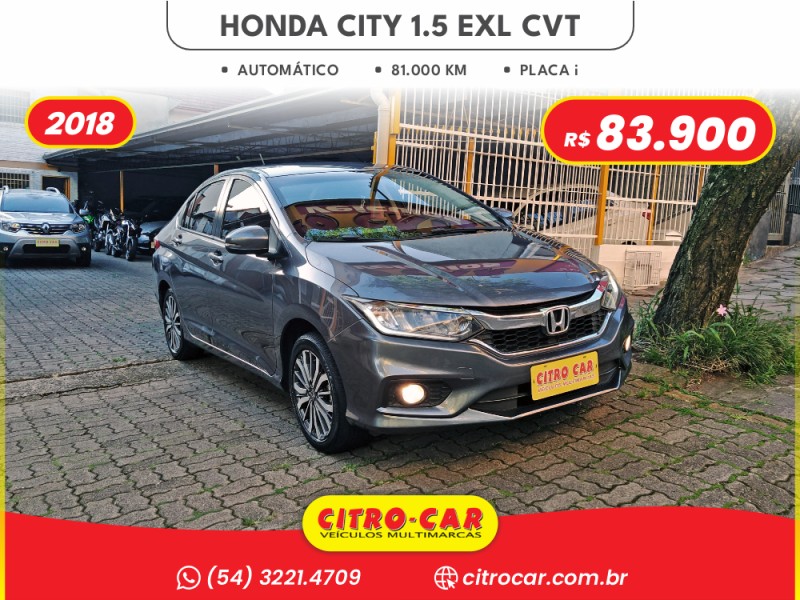 city 1.5 exl 16v flex 4p automatico 2018 caxias do sul