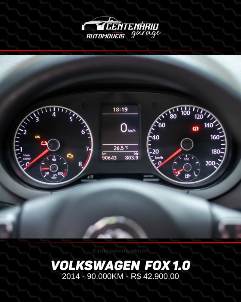 FOX 1.0 MI 8V FLEX 4P MANUAL - 2014 - CAXIAS DO SUL